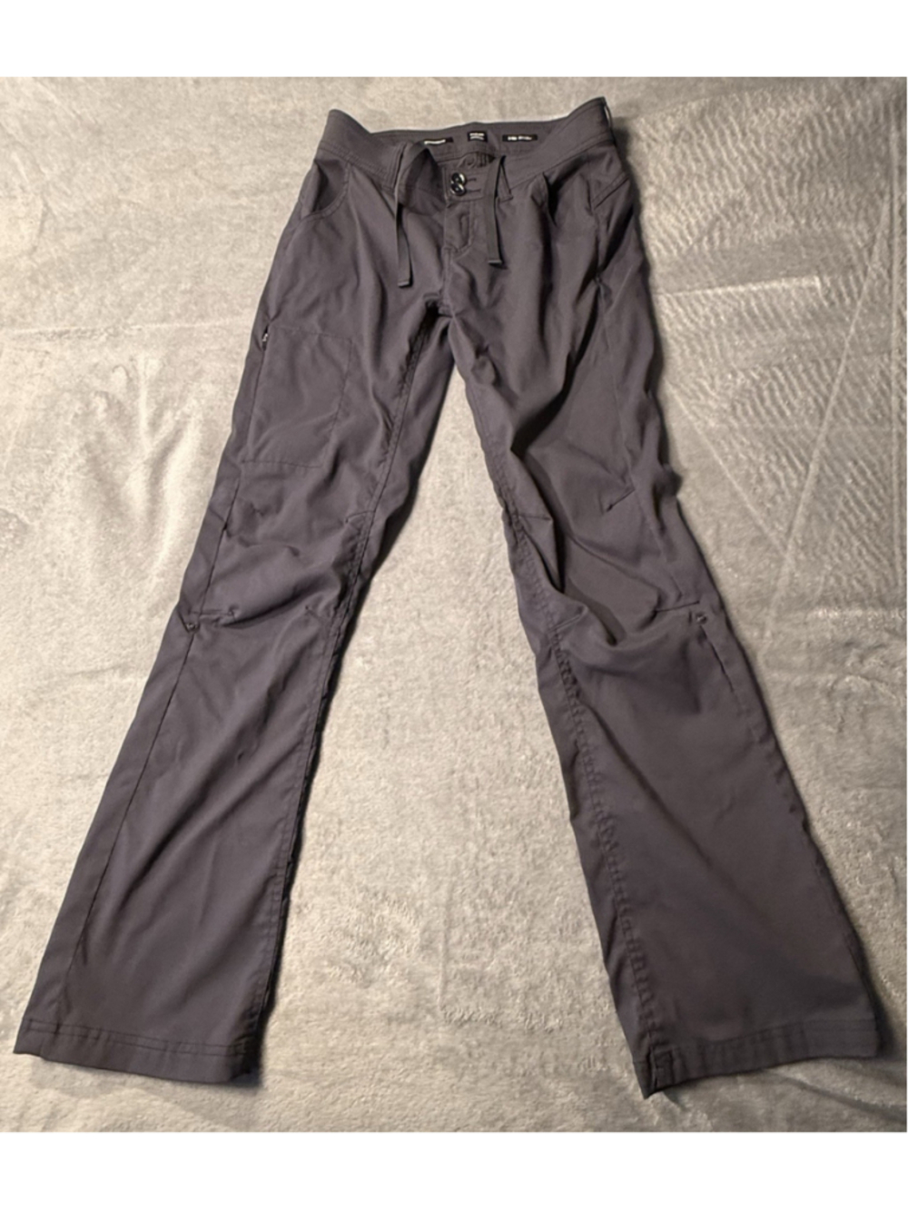 praNa Halle Pants Women’s Gray Nylon Stretch Hiking Travel Outdoor Size 2